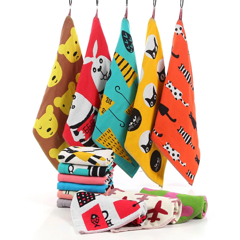 Home Textiles Face Towel - 아기 수건 면 목욕 만화 수건,