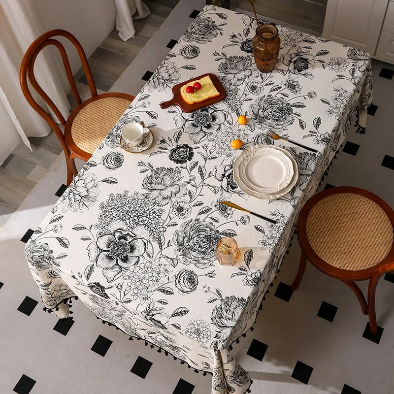 꽃무늬 테이블보, 인기 상품, 린넨 및 면 소재, 레이 - Home Textiles Sale 리뷰 및 가격